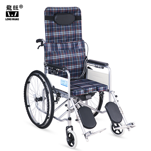 Semi Reclining Foldable Bedpan Manual Wheelchair - copy