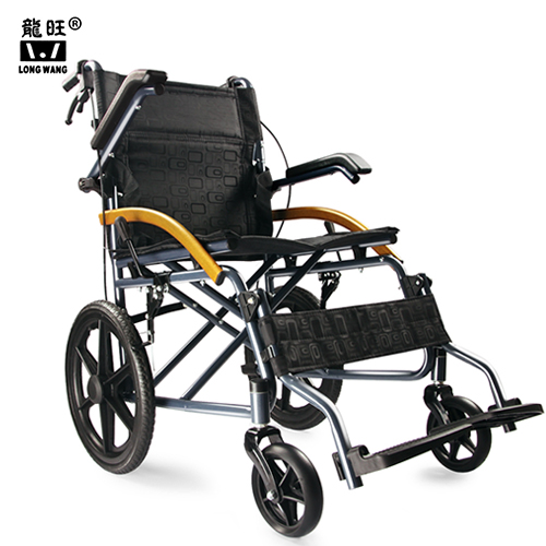 Detachable armrest lightweight folding  portable manual wheelchair