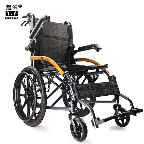 Detachable armrest 20' solid tyre lightweight folding  portable manual wheelchair